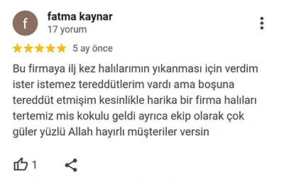 Antalya Koltuk Yıkama Müşteri Yorumları